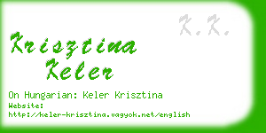 krisztina keler business card